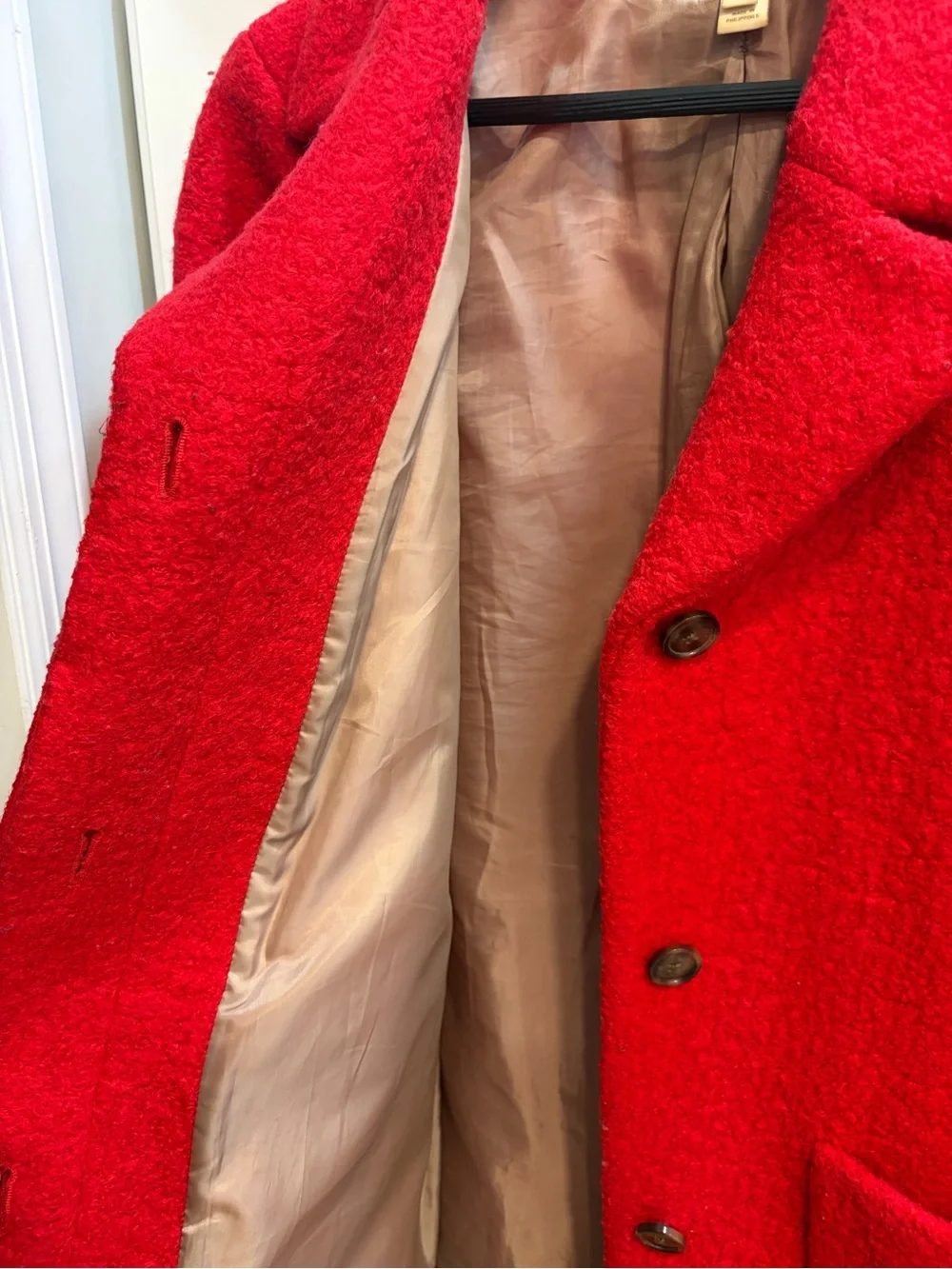 J. Crew Bright Red Wool Pea Coat - Picture 4 of 5